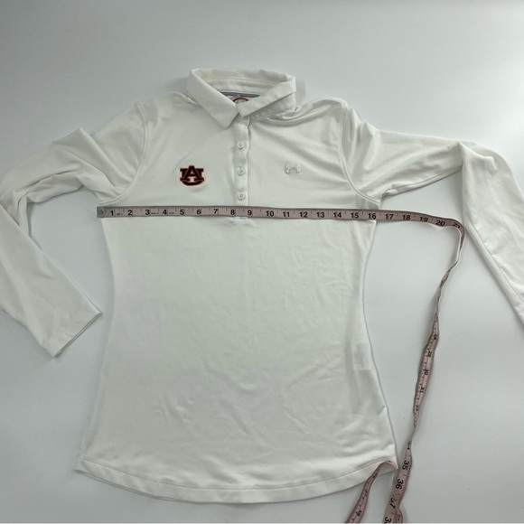 Womens Size XSmall Under Armour Long Sleeve Golf Polo White Auburn Tigers SEC - Picture 5 of 9